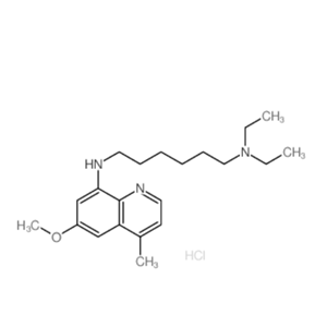 1,6-Hexanediamine,N1,N1-diethyl-N6-(6-methoxy-4-methyl-8-quinolinyl)-, hydrochloride (1:2),1,6-Hexanediamine,N1,N1-diethyl-N6-(6-methoxy-4-methyl-8-quinolinyl)-, hydrochloride (1:2)