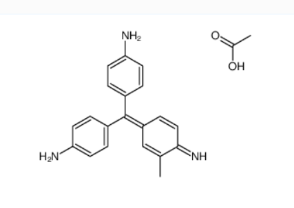 二(4-氨基苯基)(4-氨基间甲苯基)甲醇乙酸酯,4-[(4-aminophenyl)(4-iminocyclohexa-2,5-dien-1-ylidene)methyl]-o-toluidine acetate