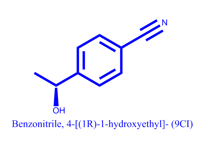 (R)-1-(4-氰基苯基)乙醇,Benzonitrile, 4-[(1R)-1-hydroxyethyl]- (9CI)