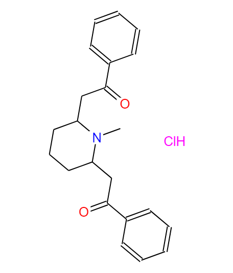 顺式-2,2'-(1-甲基哌啶-2,6-二基)二[1-苯基乙烷-1-酮]盐酸盐,Ethanone,2,2'-[(2R,6S)-1-methyl-2,6-piperidinediyl]bis[1-phenyl-, hydrochloride, rel-(9CI)