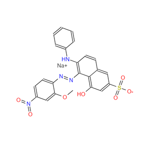 酸性黑BR,sodium 4-hydroxy-5-[(2-methoxy-4-nitrophenyl)azo]-6-(phenylamino)naphthalene-2-sulphonate