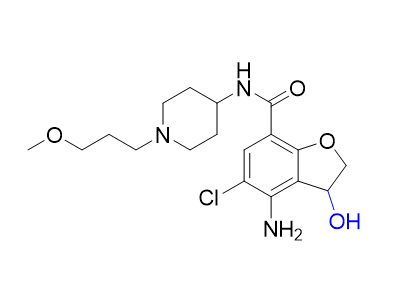 普芦卡必利杂质07,4-amino-5-chloro-3-hydroxy-N-(1-(3-methoxypropyl)piperidin-4-yl)- 2,3-dihydrobenzofuran-7-carboxamide
