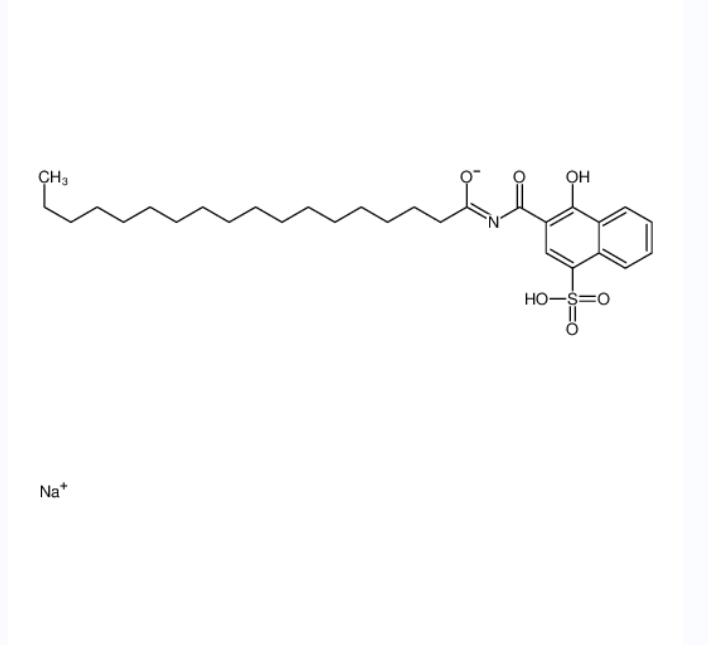 4-羟基-3-(十八碳酰基氨基甲酰)萘-1-磺酸钠,sodium,4-hydroxy-3-(octadecanoylcarbamoyl)naphthalene-1-sulfonate