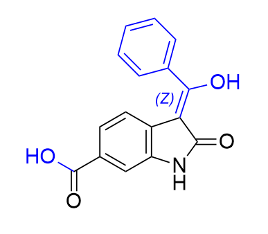 尼达尼布杂质17,(Z)-3-(hydroxy(phenyl)methylene)-2-oxoindoline-6-carboxylic acid