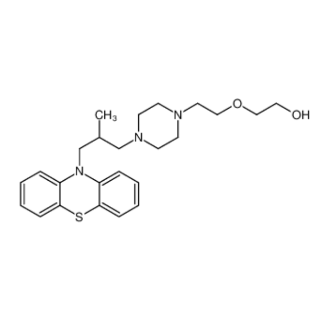 地西拉嗪,2-[2-[4-(2-methyl-3-phenothiazin-10-ylpropyl)piperazin-1-yl]ethoxy]ethanol