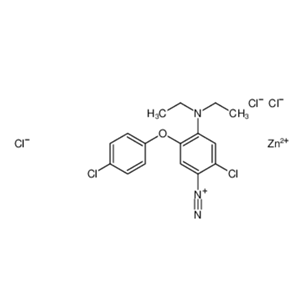锌2-氯-5-(4-氯苯氧基)-4-二乙基氨基偶氮苯三氯化物