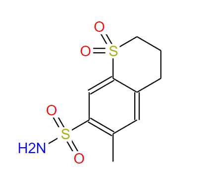 美替克仑,6-methyl-1,1-dioxo-3,4-dihydro-2H-thiochromene-7-sulfonamide
