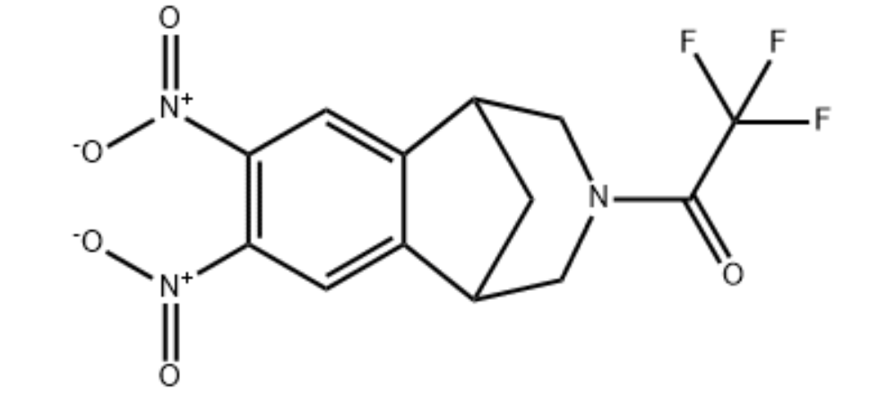 2,3,4,5-四氢-7,8-二硝基-3-(三氟乙酰基)-1,5-甲桥-1H-3-苯并氮杂卓,2,3,4,5-Tetrahydro-7,8-dinitro-3-(trifluoroacetyl)-1,5-methano-1H-3-benzazepine