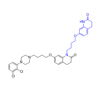 阿立哌唑雜質(zhì)08,7-(4-(4-(2,3-dichlorophenyl)piperazin-1-yl)butoxy)-1-(4-((2-oxo-1,2,3,4-tetrahydroquinolin-7-yl)oxy)butyl)-3,4-dihydroquinolin-2(1H)-one