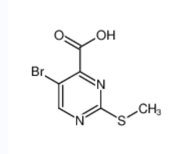 5-溴-2-(甲巰基)-4-嘧啶甲酸,5-Bromo-2-(methylsulfanyl)-4-pyrimidine-carboxylic acid