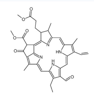 dimethyl [3S-(3α,4β,21β)]-21-carboxylato-14-ethyl-13-formyl-4,8,18-trimethyl-20-oxo-9-vinylphorbine-,dimethyl [3S-(3α,4β,21β)]-21-carboxylato-14-ethyl-13-formyl-4,8,18-trimethyl-20-oxo-9-vinylphorbine-3-propionate