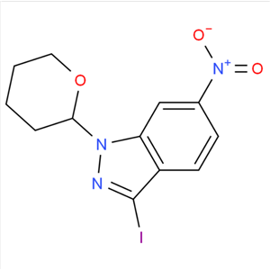 3-碘-6-硝基-1-(四氢-2H-吡喃-2-基)-1H-吲唑,3-Iodo-6-nitro-1-(tetrahydro-2H-pyran-2-yl)-1H-indazole