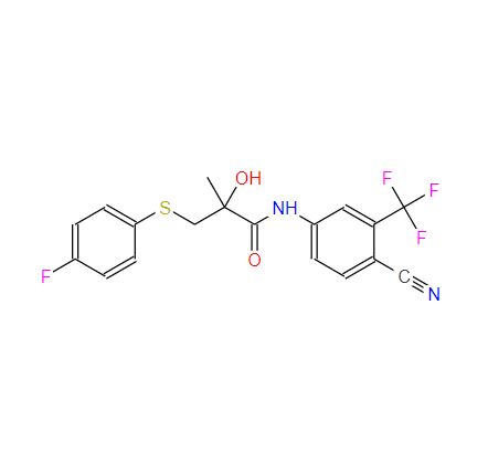 N-[4-氰基-3-(三氟甲基)苯基]-3-(4-氟苯巰基)-2-羥基-2-甲基丙酰胺,N-[4-Cyano-3-(trifluoromethyl)phenyl]-3-[(4-fluorophenyl)thio]-2-hydroxy-2-methylpropionamide