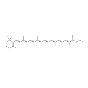 β-阿朴胡萝卜酸乙酯,ethyl (2E,4E,6E,8E,10E,12E,14E,16E)-2,6,11,15-tetramethyl-17-(2,6,6-trimethylcyclohexen-1-yl)heptadeca-2,4,6,8,10,12,14,16-octaenoate