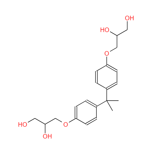 丙二酚四异丙醇醚,2,2-bis[4-(2,3-dihydroxypropoxy)phenyl]propane