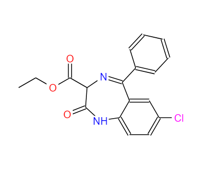 7-氯-2,3-二氢-2-氧代-5-苯基-1H-1,4-苯并二氮杂卓-3-羧酸乙酯,ethyl 7-chloro-2,3-dihydro-2-oxo-5-phenyl-1H-1,4-benzodiazepine-3-carboxylate