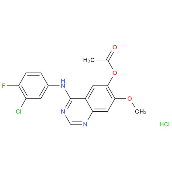 4-(3-氯-4-氟苯基氨基)-7-甲氧基喹唑啉-6-基乙酸酯盐酸盐,4-(3-Chloro-4-fluorophenylamino)-7-methoxyquinazolin-6-yl acetate hydrochloride