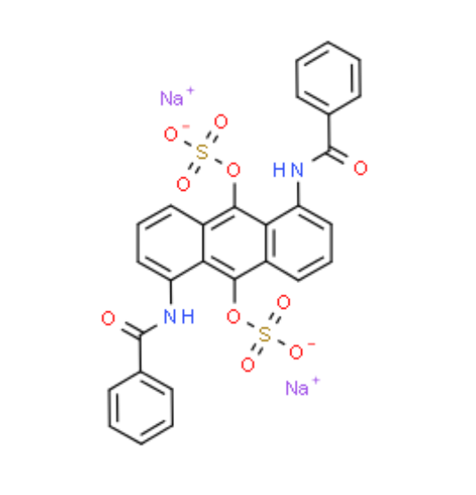 disodium 1,5-dibenzamidoanthracene-9,10-diyl bis(sulphate),disodium 1,5-dibenzamidoanthracene-9,10-diyl bis(sulphate)