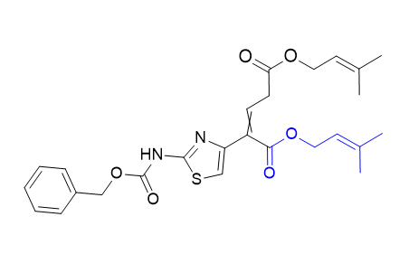 头孢布烯杂质05,bis(3-methylbut-2-en-1-yl) 2-(2-(((benzyloxy)carbonyl)amino)thiazol-4-yl)pent-2-enedioate