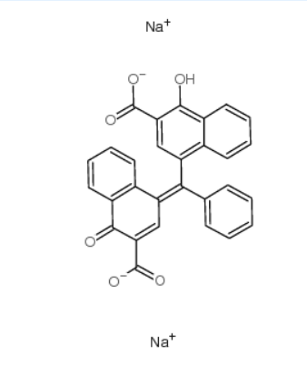 萘鉻綠,2-Naphthalenecarboxylicacid,4-[(3-carboxy-4-hydroxy-1-naphthalenyl)phenylmethylene]-1,4-dihydro-1-oxo-,sodium salt (1:2)