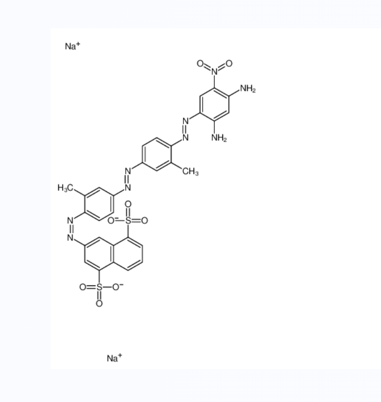 直接棕 32,disodium,3-[[4-[[4-[(2,4-diamino-5-nitrophenyl)diazenyl]-3-methylphenyl]diazenyl]-2-methylphenyl]diazenyl]naphthalene-1,5-disulfonate