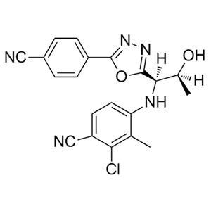 RAD140,2-chloro-4-[[(1R,2S)-1-[5-(4-cyanophenyl)-1,3,4-oxadiazol-2-yl]-2-hydroxypropyl]amino]-3-methylbenzonitrile