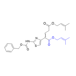 头孢布烯杂质05,bis(3-methylbut-2-en-1-yl) 2-(2-(((benzyloxy)carbonyl)amino)thiazol-4-yl)pent-2-enedioate