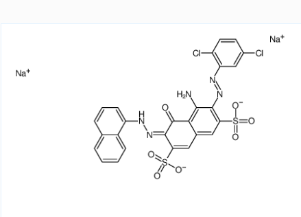 4-氨基-3-[(2,5-二氯苯基)偶氮]-5-羥基-6-(1-萘基偶氮)萘-2,7-二磺酸二鈉,disodium 4-amino-3-[(2,5-dichlorophenyl)azo]-5-hydroxy-6-(1-naphthylazo)naphthalene-2,7-disulphonate