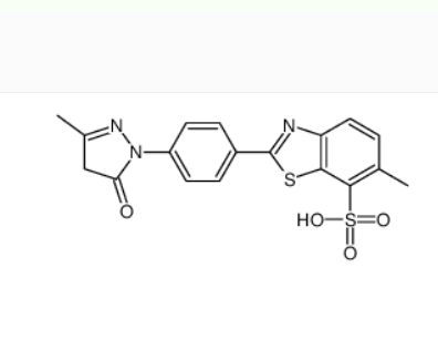 2-[4-(4,5-二氫-3-甲基-5-氧代-1H-吡唑-1-基)苯基]-6-甲基苯并噻唑-7-磺酸,2-[4-(4,5-dihydro-3-methyl-5-oxo-1H-pyrazol-1-yl)phenyl]-6-methylbenzothiazole-7-sulphonic acid