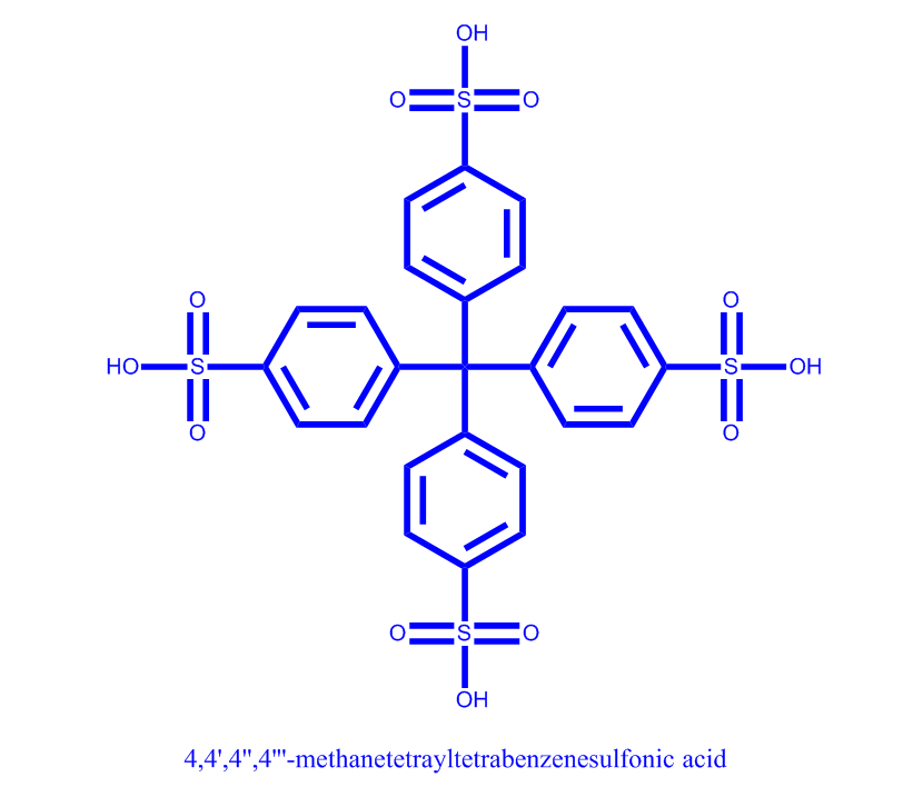 四(4-磺酸苯基)甲烷,4,4',4'',4'''-methanetetrayltetrabenzenesulfonic acid