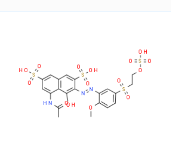 C.I.活性红35,5-(acetylamino)-4-hydroxy-3-[[2-methoxy-5-[[2-(sulphooxy)ethyl]sulphonyl]phenyl]azo]naphthalene-2,7-disulphonic acid
