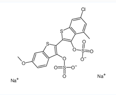 disodium 6-chloro-6'-methoxy-4-methyl[2,2'-bibenzo[b]thiophene]-3,3'-diyl disulphate,disodium 6-chloro-6'-methoxy-4-methyl[2,2'-bibenzo[b]thiophene]-3,3'-diyl disulphate