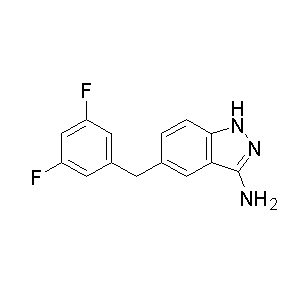 5-(3,5-二氟苄基)-1H-吲唑-3-胺,5-(3,5-difluorobenzyl)-1H-indazol-3-amine