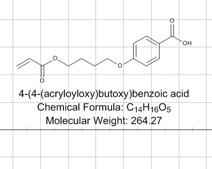 4-（4-（丙烯酰氧基）丁氧基）苯甲酸,4-(4-(Acryloyloxy)butoxy)benzoic acid