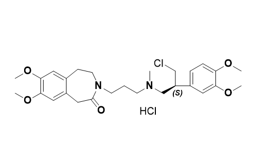 伊伐布雷定杂质28,(S)-3-(3-((3-chloro-2-(3,4-dimethoxyphenyl)propyl)(methyl)amino) propyl)-7,8-dimethoxy-1,3,4,5-tetrahydro-2H-benzo[d]azepin-2-one hydrochloride