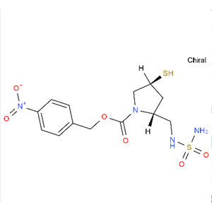 (2S,4S)-2-[[(氨基磺酰基)氨基]甲基]-4-巯基-1-吡咯烷羧酸(4-硝基苯基)甲基,(2R,4S)-4-nitrobenzyl 4-Mercapto-2-((sulfaMoylaMino)Methyl)pyrrolidine-1-carboxylate