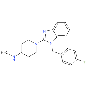 1-{1-(4-氟苯基)甲基-1H-苯咪唑-2-基}-N-甲基-4-哌啶胺,"1-{1-[(4-Fluorophenyl)methyl]-1H-benzimidazol-2-yl}-N-methyl-4-piperidinamine