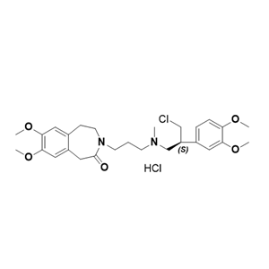 伊伐布雷定杂质28,(S)-3-(3-((3-chloro-2-(3,4-dimethoxyphenyl)propyl)(methyl)amino) propyl)-7,8-dimethoxy-1,3,4,5-tetrahydro-2H-benzo[d]azepin-2-one hydrochloride