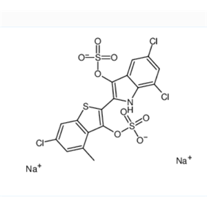 10241-20-0 二钠[5,7-二氯-2--1-苯并噻吩-2-基)-1H-吲哚-3-基]硫酸盐