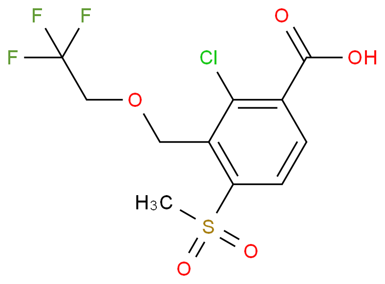 环磺酮酸,2-chloro-4-methanesulfonyl-3-[(2,2,2-trifluoroethoxy)methyl]benzoic acid