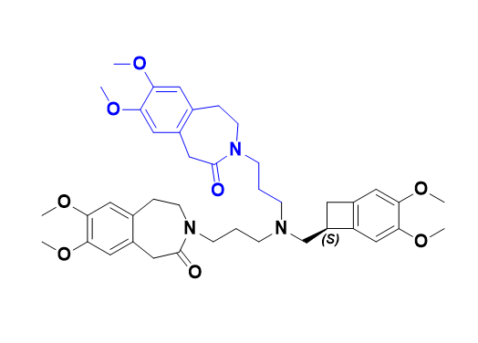 伊伐布雷定杂质F,(S)-3,3'-((((3,4-dimethoxybicyclo[4.2.0]octa-1(6),2,4-trien-7-yl)methyl)azanediyl)bis(propane-3,1-diyl))bis(7,8-dimethoxy-1,3,4,5-tetrahydro-2H-benzo[d]azepin-2-one)