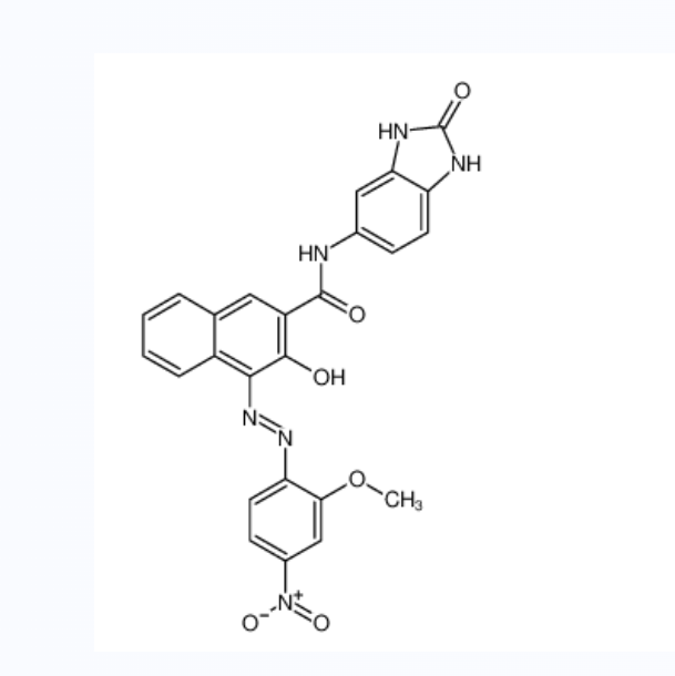 颜料红 171,(4Z)-4-[(2-methoxy-4-nitrophenyl)hydrazinylidene]-3-oxo-N-(2-oxo-1,3-dihydrobenzimidazol-5-yl)naphthalene-2-carboxamide