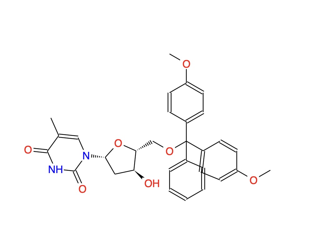 5'-O-(4,4'-二甲氧基三苯甲基)胸苷,5'-O-Dimethoxytrityl-deoxythymidine
