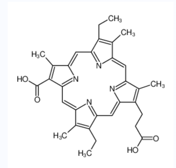 13-(2-carboxyethyl)-7,17-diethyl-3,8,12,18-tetramethyl-21,24-dihydroporphyrin-2-carboxylic acid,13-(2-carboxyethyl)-7,17-diethyl-3,8,12,18-tetramethyl-21,24-dihydroporphyrin-2-carboxylic acid