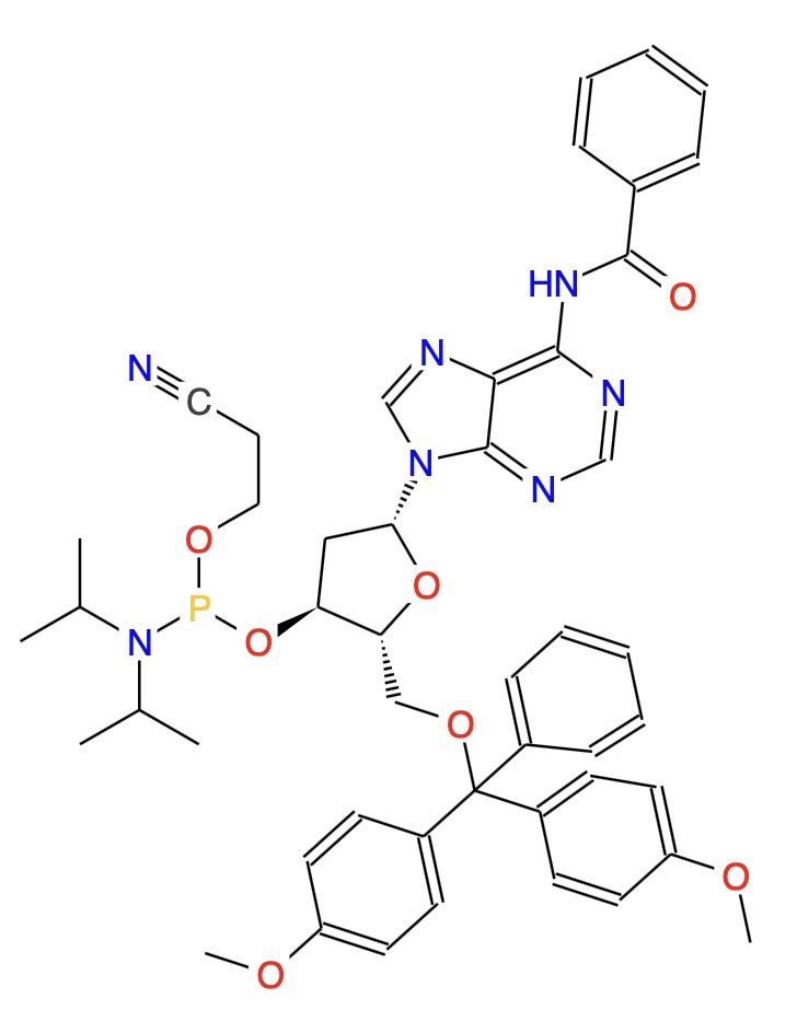 5'-O-(4,4'-二甲氧基三苯基)-N6-苯甲?；?2'-脫氧腺苷-3'-(2-氰乙基-N,N-二異丙基)亞磷酰胺,5'-O-(4,4'-Dimethoxytrityl)-N6-benzoyl-2'-deoxyadenosine-3'-(2-cyanoethyl-N,N-diisopropyl)phosphoramidite