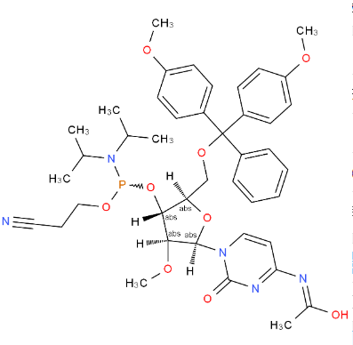 N-乙酰基-5'-O-(4,4-二甲氧基三,N-Acetyl-5'-O-(4,4-dimethoxytrityl)-2'-O-methylcytidine-3'-(2-cyanoethyl-N,N-diisopropyl)phosphoramidite