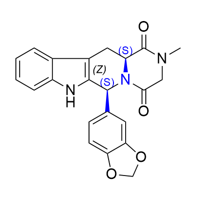 他达拉非杂质02,(6S,12aS)-6-(1,3-benzodioxol-5-yl)-2-methyl-2,3,6,7,12,12a- hexahydropyrazino[1′,2′:1,6]pyrido[3,4-b]indole-1,4-dione