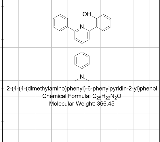 2-（4-（4-（二甲氨基）苯基）-6-苯基吡啶-2-基）苯酚,2-(4-(4-(dimethylamino)phenyl)-6-phenylpyridin-2-yl)phenol