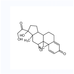 二氯松,(8S,9R,10S,11S,13S,14S,17R)-9,11-dichloro-17-hydroxy-17-(2-hydroxyacetyl)-10,13-dimethyl-6,7,8,11,12,14,15,16-octahydrocyclopenta[a]phenanthren-3-one