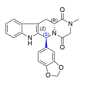 他达拉非杂质03,(6S,12aR)-6-(1,3-benzodioxol-5-yl)-2-methyl-2,3,6,7,12,12a- hexahydropyrazino[1′,2′:1,6]pyrido[3,4-b]indole-1,4-dione